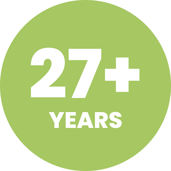 27 Plus Years badge