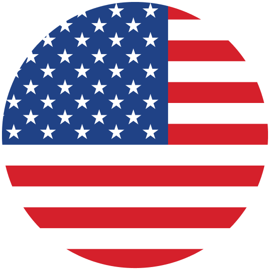 american flag circle icon